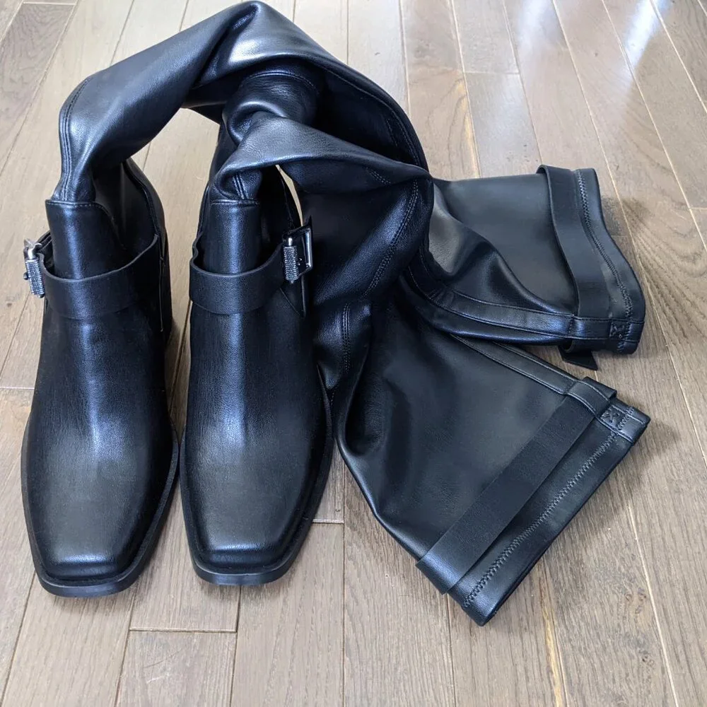 Rag & Bone Axis Thigh High Boots In Black